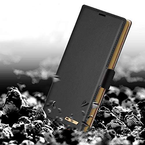 Galaxy Note 10 Case, Samsung Note 10 Wallet Case, Fingic PU Leather Flip Wallet Case with Kickstand Card Holders ID Slots Magnetic Feature Shockproof Protective Cover Samsung Galaxy Note 10 6.3",Black 2