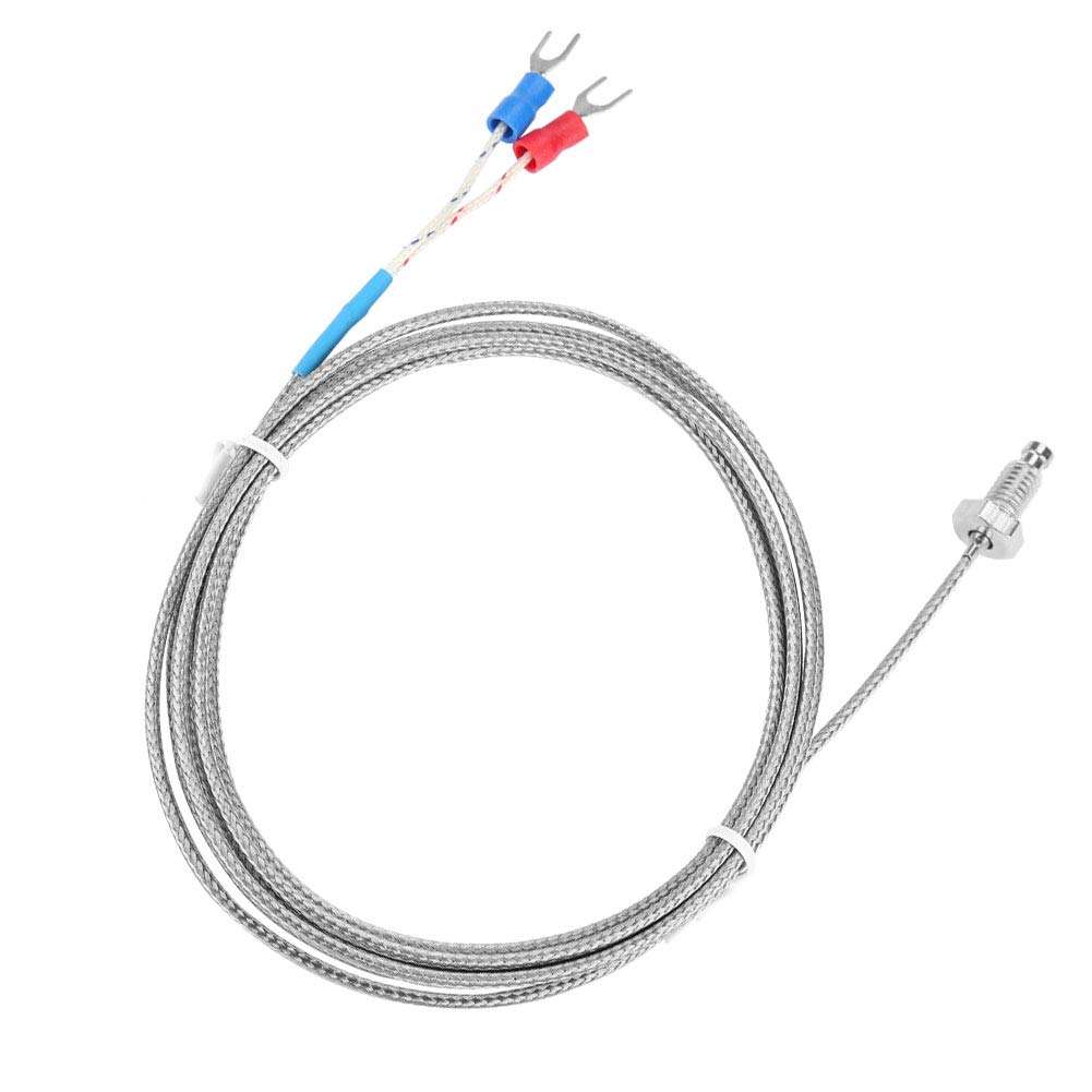 M6 Screw Fine Thread Type K Thermocouple Temperature Sensor Wire 0-400℃ (2 m) 1