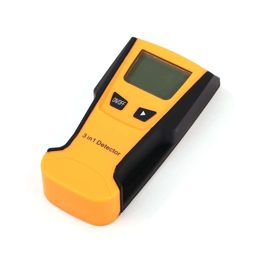 Alician 3 in 1 Metal Detector Find Metal Wood Studs AC Voltage Live Wire Detect Wall Scanner Electric Box Finder Wall Detector(Without Battery) Yellow (LCJ00526) 5