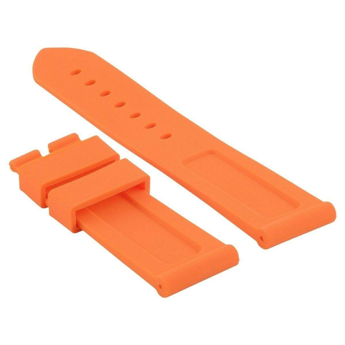 Ewatchparts 22mm - 24mm Rubber Diver Watch Band Strap Compatible With Panerai GMT Marina Luminor Radiomir 6