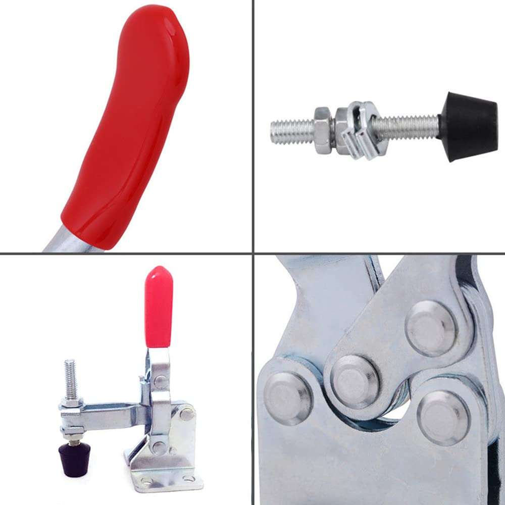 Utoolmart Hand Tool Vertical Toggle Clamp GH-101-A Quick Release Clamp 50kg Holding Capacity Adjustable Toggle Clamp 5 Pcs 6