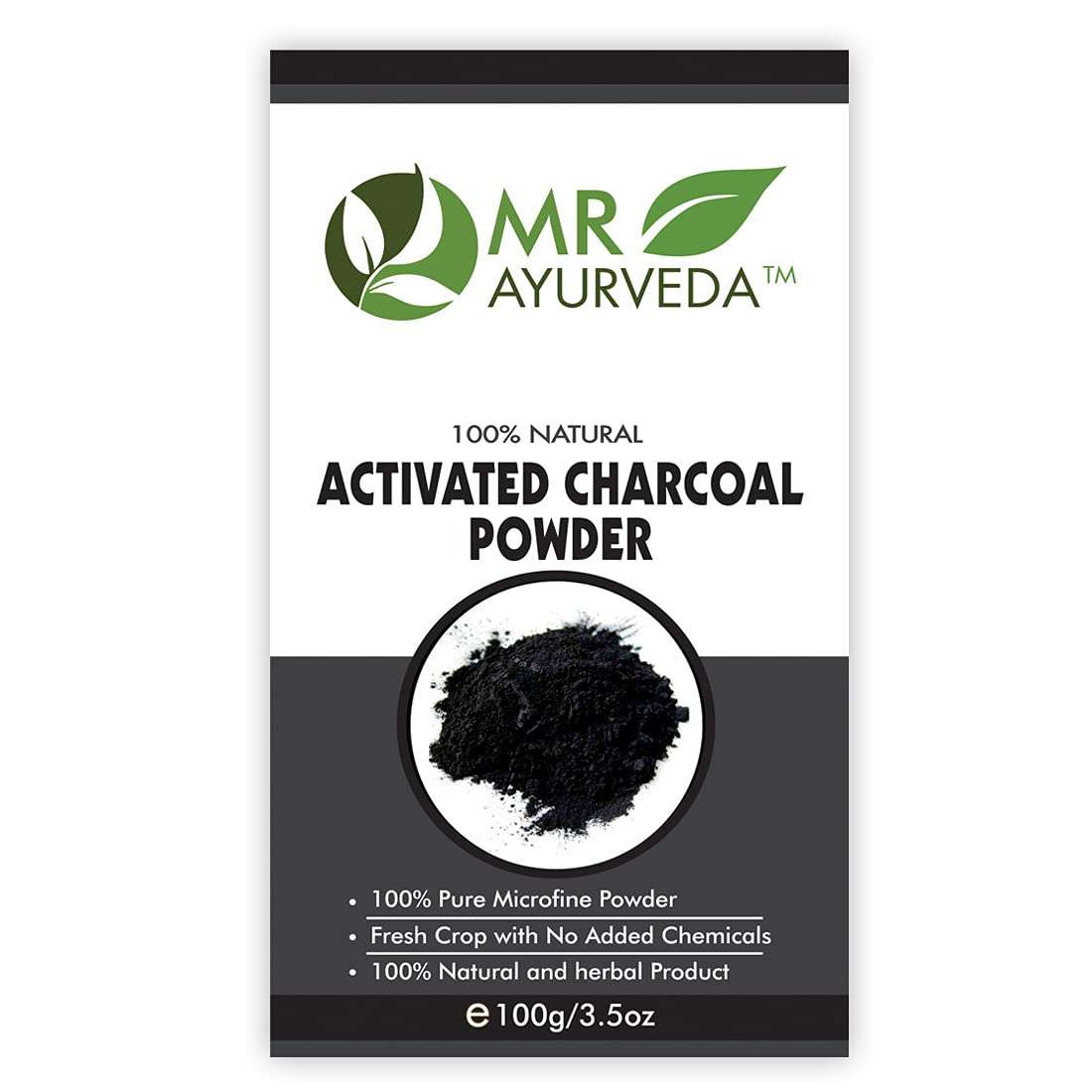 MR Ayurveda Calamine Clay Powder, Activated Charcoal Powder & Multani Mitti Powder - Set of 3 (100 Grams Each) 3