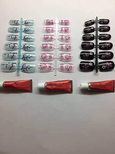 Ear Lobe & Accessories Nails Combo (3Sets), Multicolor, 50 g