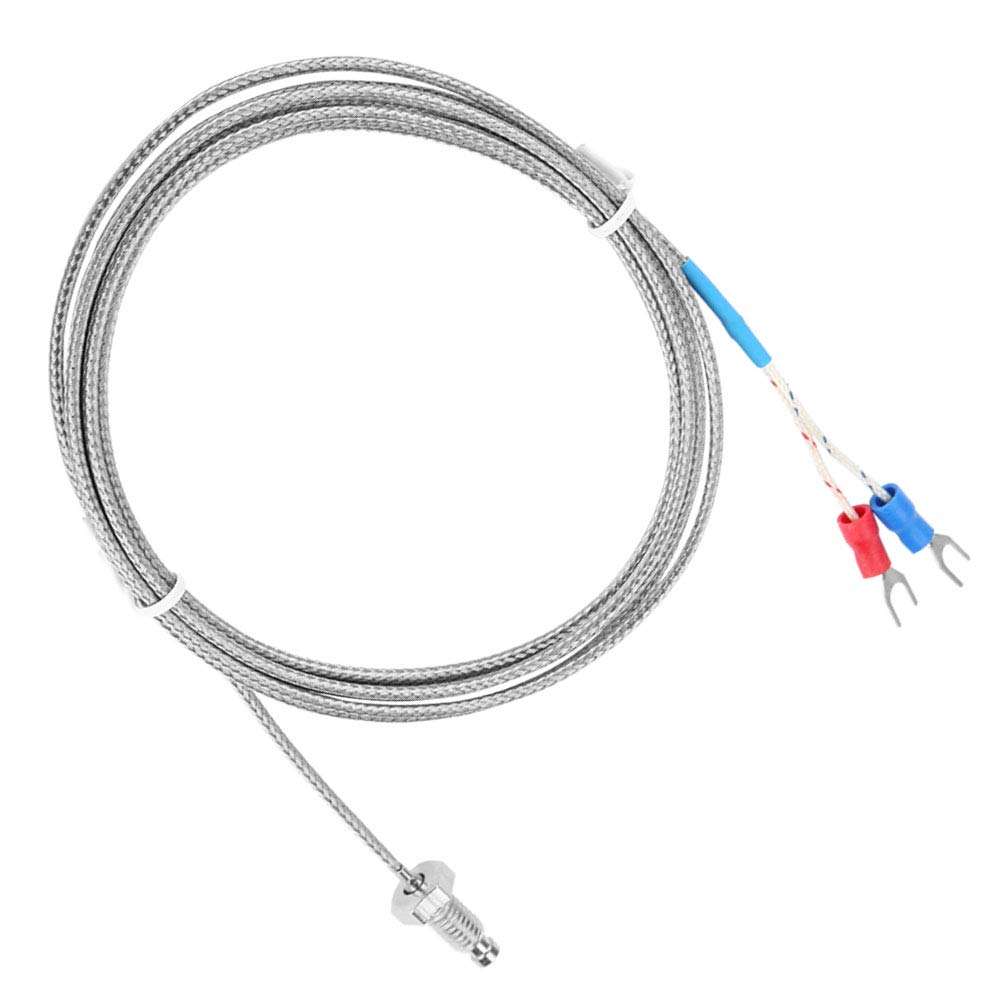 M6 Screw Fine Thread Type K Thermocouple Temperature Sensor Wire 0-400℃ (2 m) 3
