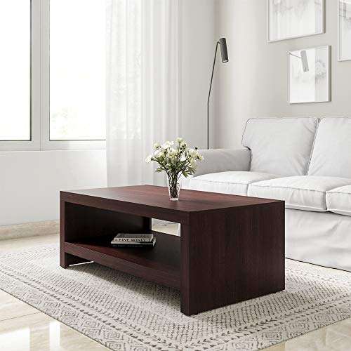 Amazon Brand - Solimo Capella Engineered Wood Espresso Finish Modern Coffee Table (Brown)