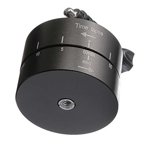 Fotga 360° 60 Minutes Rotating Tripod Time Lapse Stabilizer with Adapter 1/4" Screw for Action Camera GoPro DSLR SLR Camera Digital Camera Smartphone 4