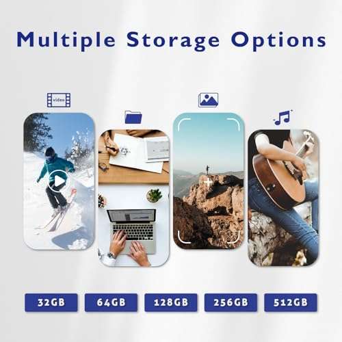 LinkMore EJECT32 128GB USB 3.2 Flash Drive, Read Speed up to 100MB/s, Retractable Design Thumb Drive 4