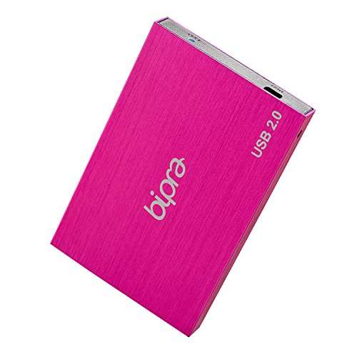 BIPRA 200Gb 200 Gb 2.5 USB 2.0 External Pocket Slim Hard Drive - Sweet Pink - Ntfs (200Gb) 1