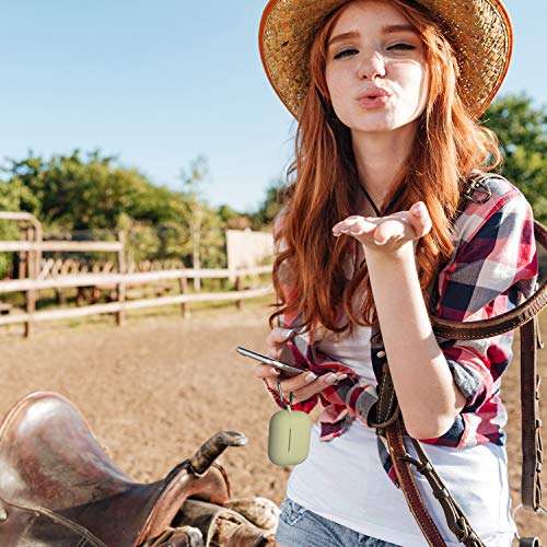 SATLITOG for AirPods Pro(2nd/1st Generation), Protective Silicone Case with Keychain Compatible with Apple AirPods Pro(2022/2019) (Front LED Visible) - Burgundy 5