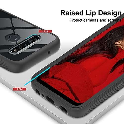 LeYi Compatible for Compatible for LG K41S Phone Case， LG K41S Case， Full-Body Shockproof Bumper Rugged Hybrid Clear Heavy Duty Protective Phone Cover Cases for LG K41S， Black 3