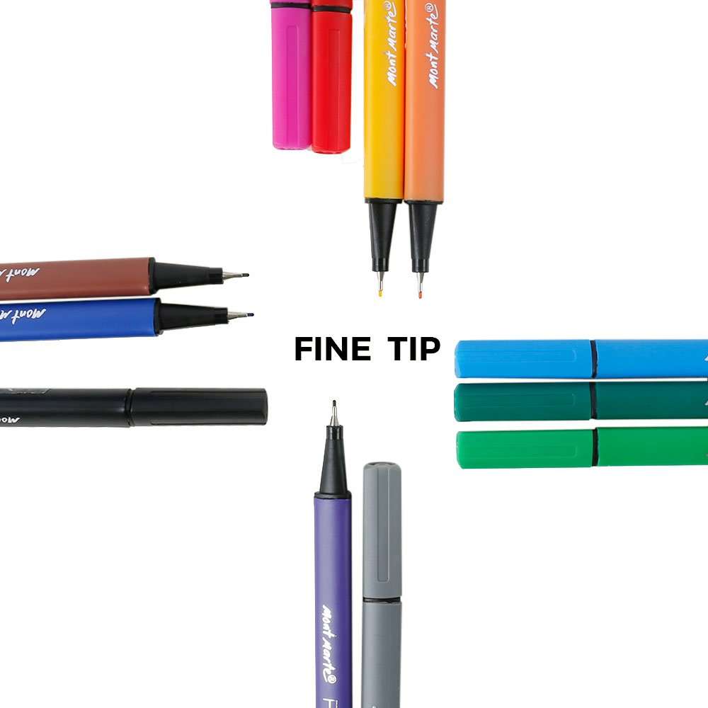 Mont Marte-Mont Marte Fine Tip Markers, Set of 12 4