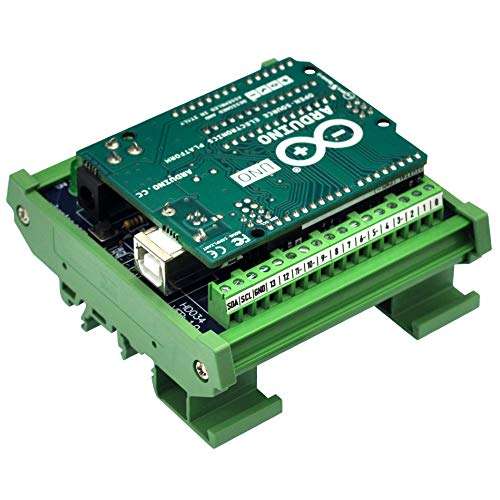 DIN Rail Mount Pinout Breakout Terminal Block Module for Arduino UNO R3 4
