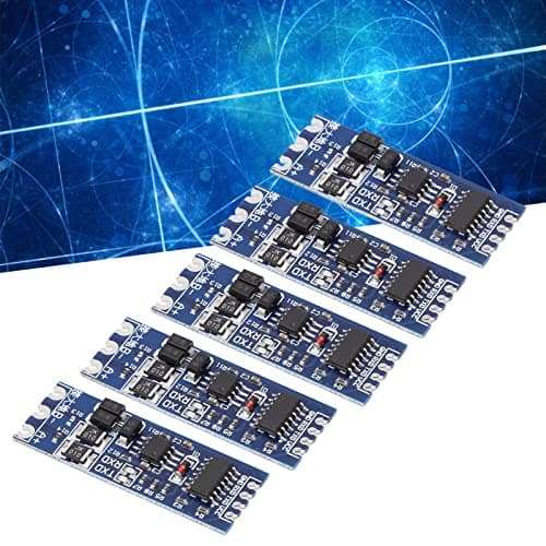 TTL to RS485 Module,5 Pcs TTL to RS485 Converter Module 120Ou Matching Resistance ABS Strong Anti Interference Lightning Protection TTL to RS485 Adapter Board ‑40°C to 85°C 5