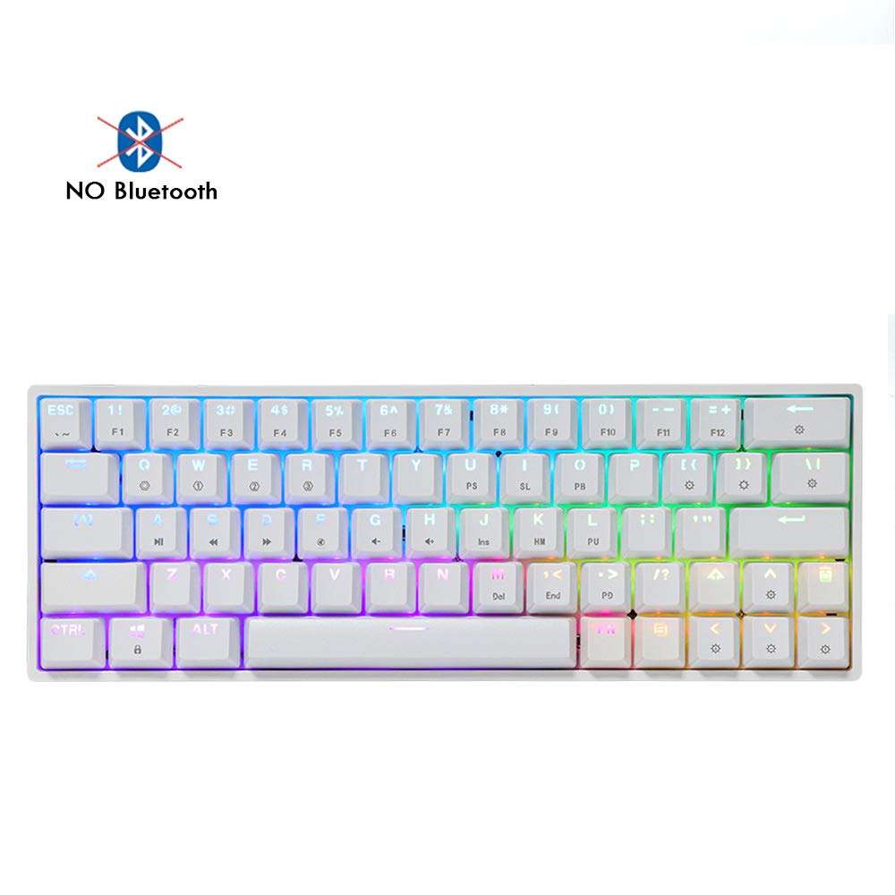 EPOMAKER SKYLOONG SK64 GK64 64 Keys Hot Swappable Mechanical Keyboard with RGB Backlit, ABS Keycaps, Arrow Keys, Programmable for Win/Mac/Gaming (Gateron Optical Brown, White) 2