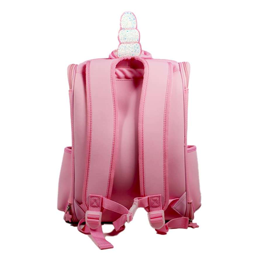 Heart to Heart Bag | Attached EVA Case | With Eye-Catchy Unicorn Pony | Heavenly Shimmery Design | Fits 16” Laptop | 14 L 6