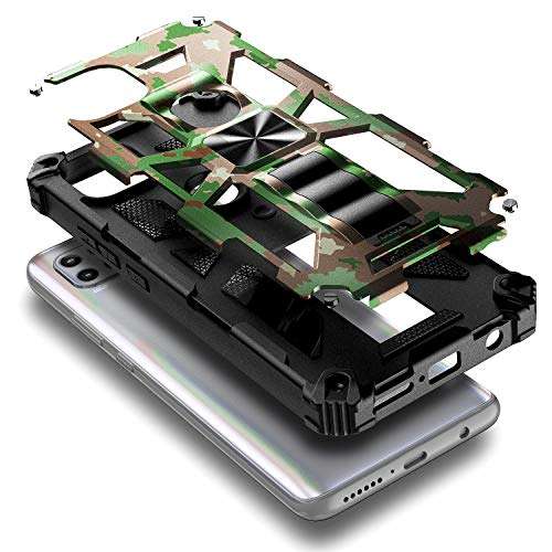 NZND for Motorola One 5G Ace Case (One 5G UW Ace) with Tempered Glass Screen Protector (Maximum Coverage), Full-Body Protective Shockproof [20FT Mil-Grade Drop Tested] Heavy-Duty Case (Camo) 4