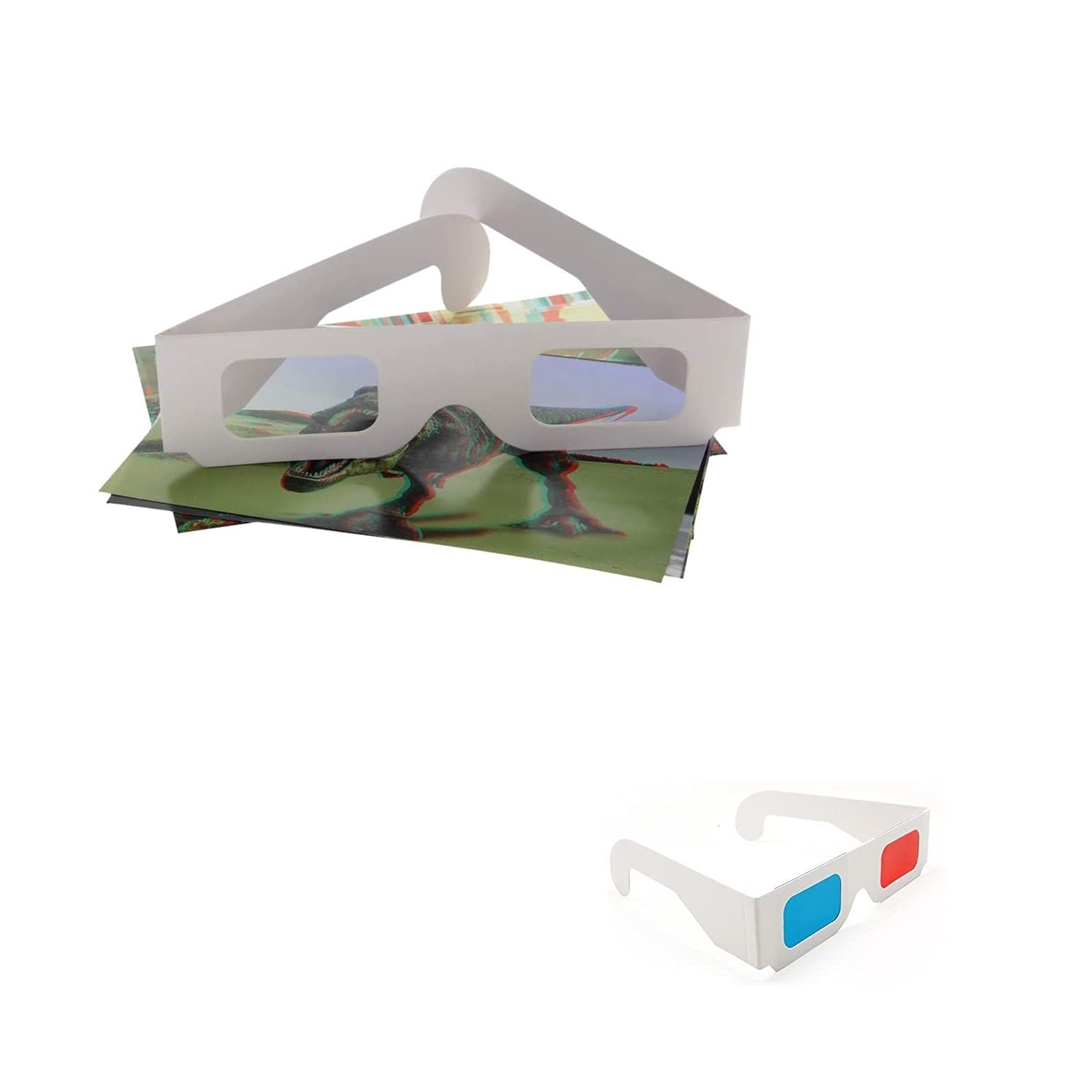 Othmro 3Pcs Durable 3D Style Glasses 3D Viewing Glasses 3D Movie Game Glasses Red-Blue 3D Glasses Carboard Frame White Resin Lens for 3D TV Cinema Films DVD Viewing Home Movies 4