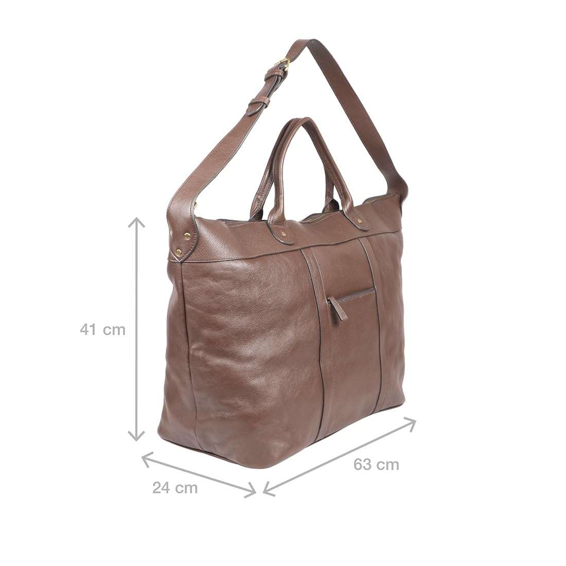 Hidesign Leather 63 cms Brown Travel Duffle (Parma) 3
