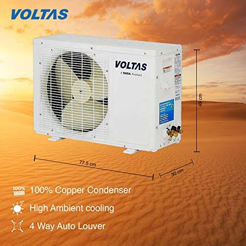 Voltas 1 Ton 4 Star Inverter Split AC (Copper SAC_124V_DZX White) 5