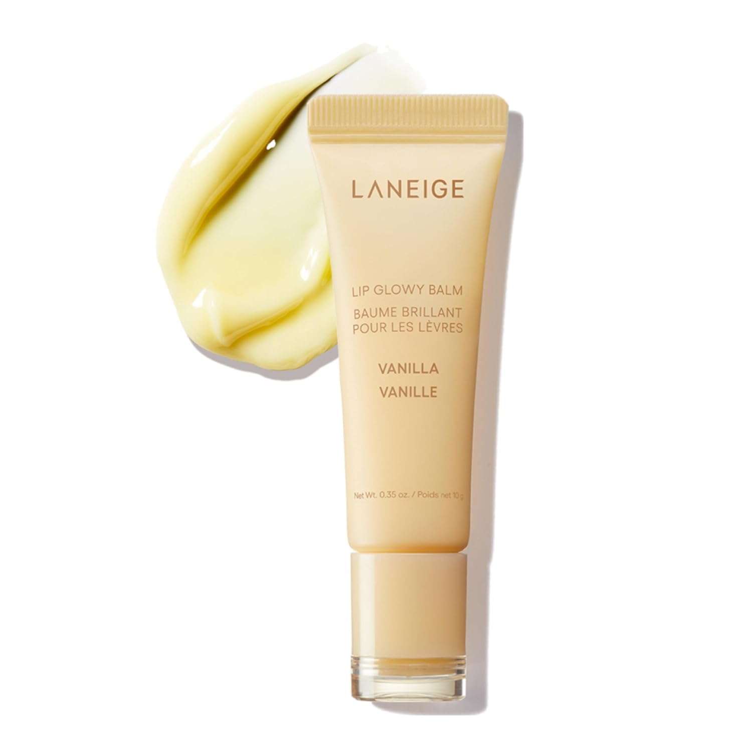Laneige Lip Glowy Balm | Moisturizing Lip Treatment with Vitamin C + Shea Butter for Soft, Smooth and Glowing Lips | Korean Lip Balm For Dry Chapped Lips |Intense Hydration| Vanilla|10Gm 1