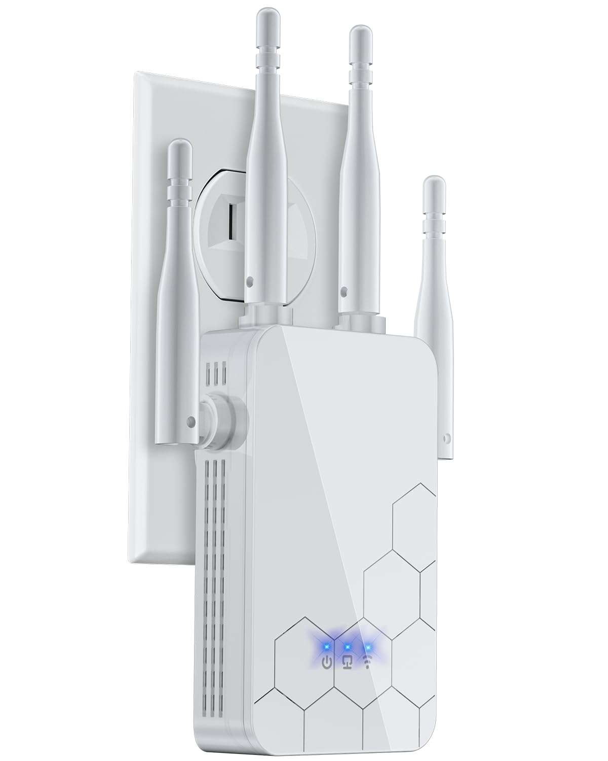 WiFi Extender Internet Booster, 10000 Sq.ft Long Range Repeater Wireless Routers Amplifier, Mesh Wi-Fi 80% Faster, 1 Tap Setup, Broader Than Ever, Support More Network Devices at Home 1