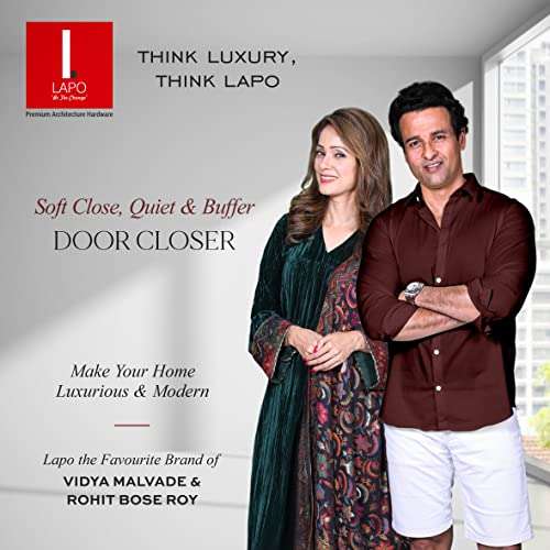 LAPO Heavy Duty Aluminium Automatic Hydraulic Double Speed Door Closer for Home Office | Aluminium and Wooden Soft Door Closers with Fitting Set for All Door Weight Up to 45 Kg (Silver Finish) 2