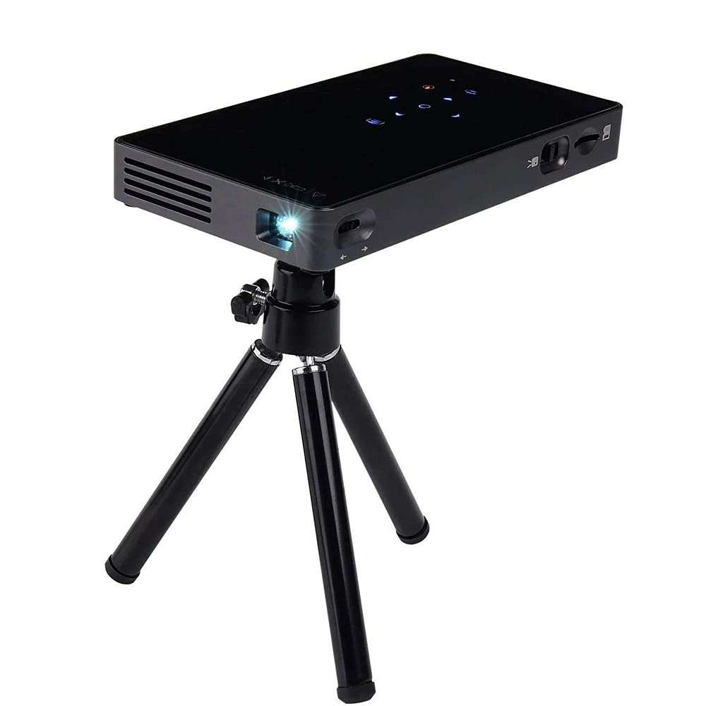 KDUFHC Projector 4K Supported - Native 1080P Projector Bluetooth Outdoor Movie Projector/Full Sealed Design/Digital Display/50% Zoom, for Phone/PC/DVD/TV/PS4 1