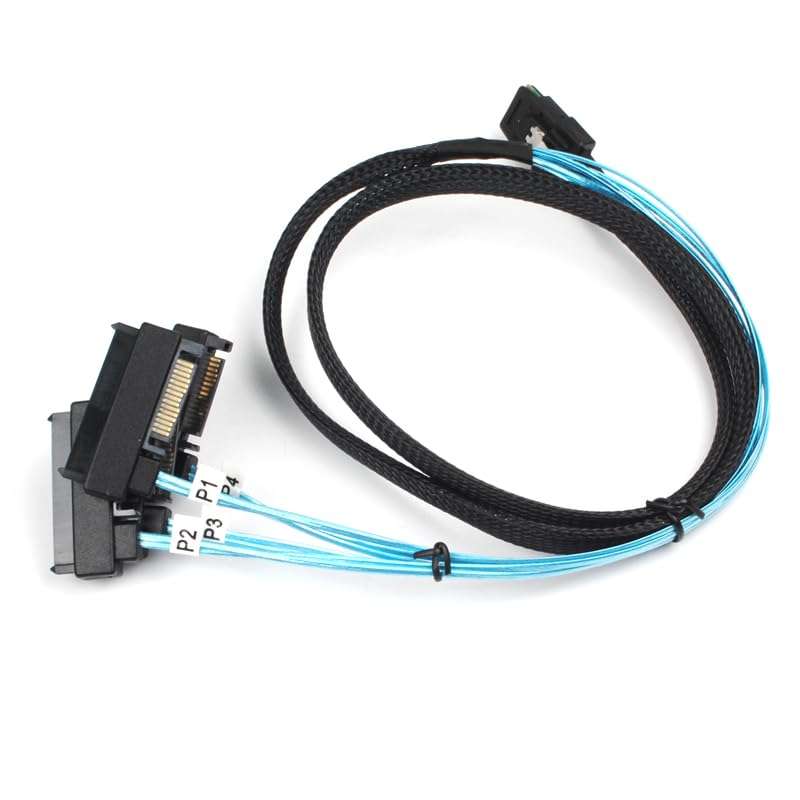 Heretom Internal Mini SAS HD SFF-8643 to SFF-8643 Cable, 12Gbps, Compatible with RAID or PCI Express Controller (3.3FT/1M) 5