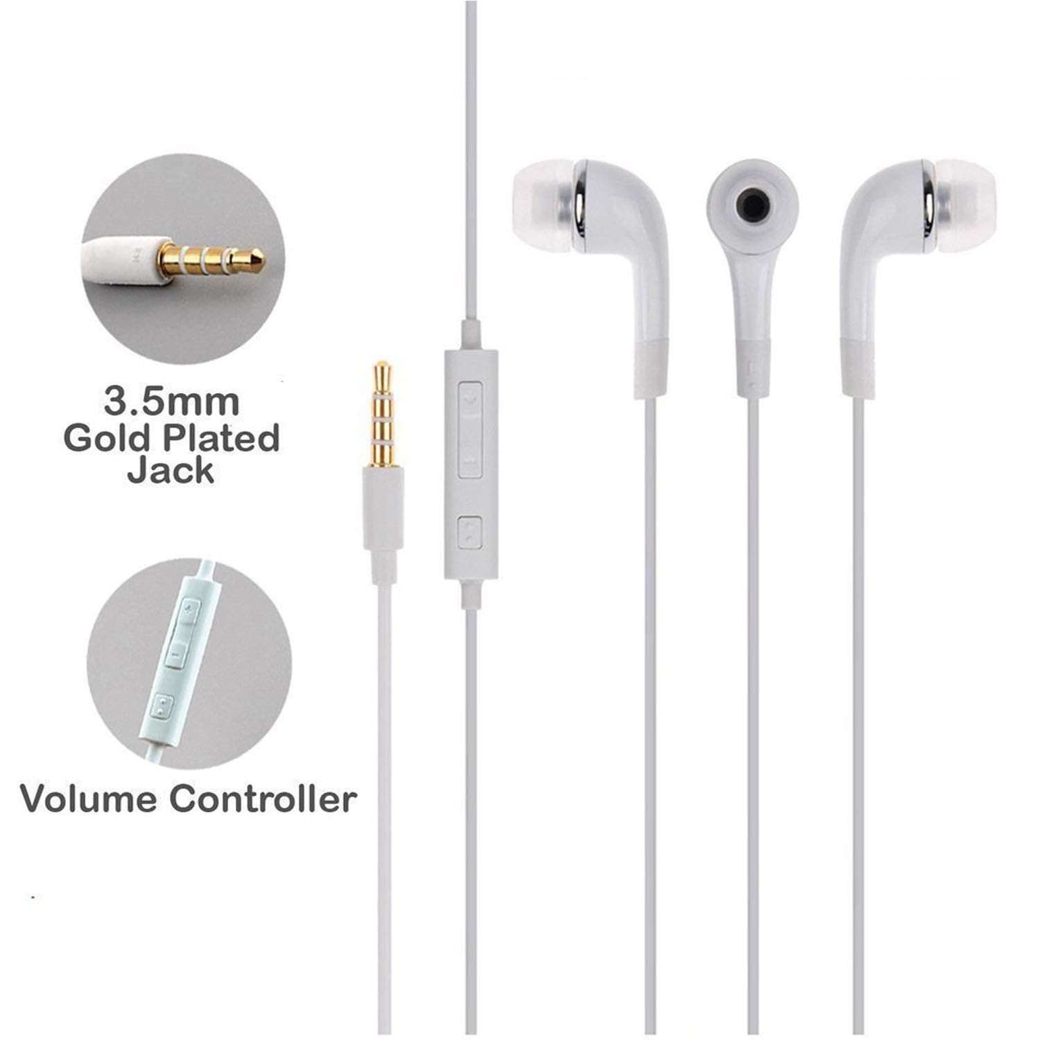 Earphones BT S YRE for Sam-Sung Galaxy Tab S4 LTE, Lenovo Tab P10, Lenovo Tab 4 8 Plus 64GB LTE (YRE,ZM1,WHT) 3