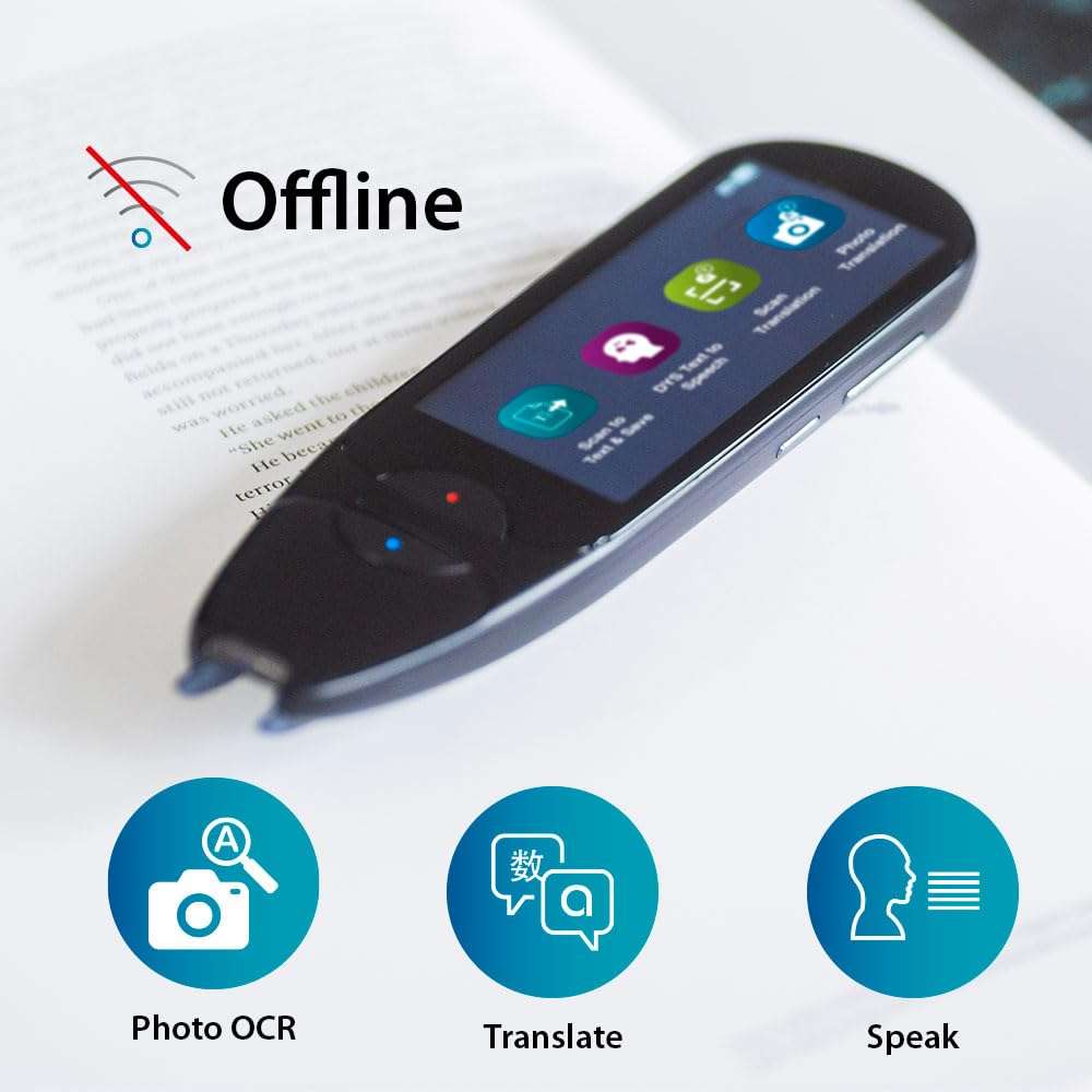 IRISPen Air 8:no WiFi,Scanner,Translation Pen,Reading Pen,Translator 16 Languages Offline,Pen Scanner OCR 48 Languages Offline,APP Dyslexia 9 Languages Text-to-Speech,Readiris PDF Win Mac iOS Android 6