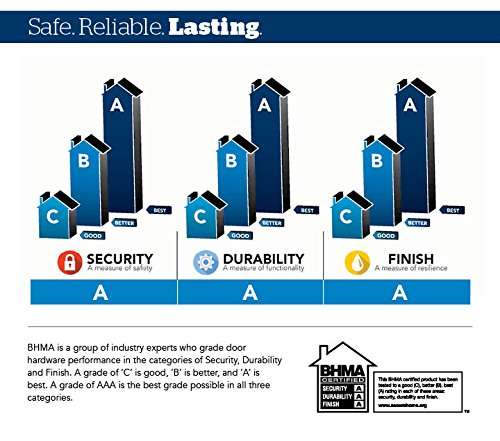 SCHLAGE Birmingham Lever with Camelot Trim Non-Turning Lock, Bright Chrome (F170 BIR 625 CAM) 3