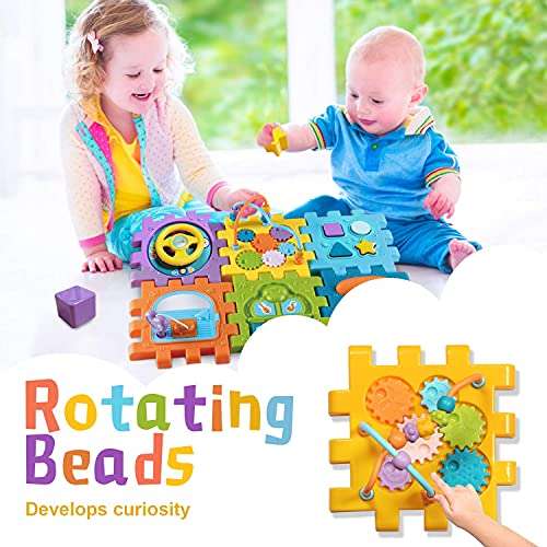 MiniFAIRY Activity Cube - Baby Toys 6-12 Months, Music & Light Up, Montessori Toys for 1-3 Years Old Boys & Girls 3