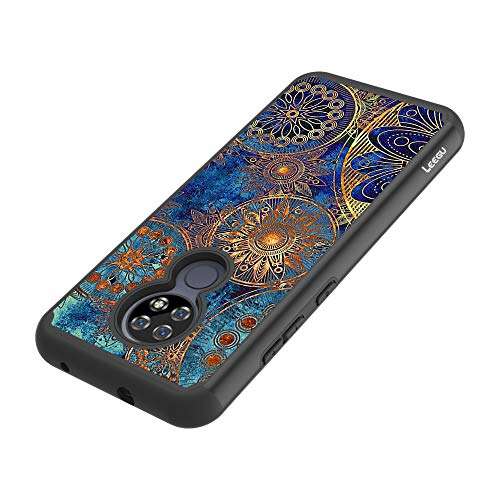 LEEGU for Cricket Ovation Case (U705AA) / AT&T Radiant Max Case (U705AC), Shock Absorption Dual Layer Heavy Duty Protective Silicone Plastic Cover Rugged Phone Case - Gear Wheel 5