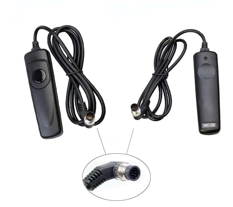 Pixel Remote Control Shutter Cable Suitable for Z9 D850 D810 D500 D4 D5 D3 DSLR Camera Shutter Cable MC-30A (2 Pieces)