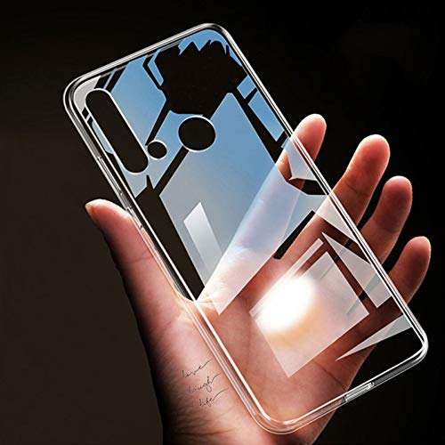 AQGG Tempered Glass Film + Cover for Oukitel C22 [5.86"], Screen Protector and Soft Silicone Case Bumper Shell Transparent Protective TPU Cases -Clear 3