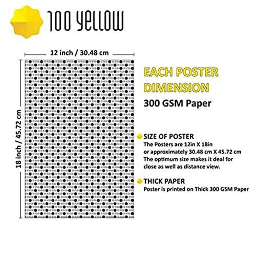 100Yellow® Hindi Varnmala Chart For Kids Learning | Perfect For Home schooling, Kindergarten and Nursery Students | (Paper Used: 300 GSM |12 x 18 Inches | Multicolor) Unframed 5