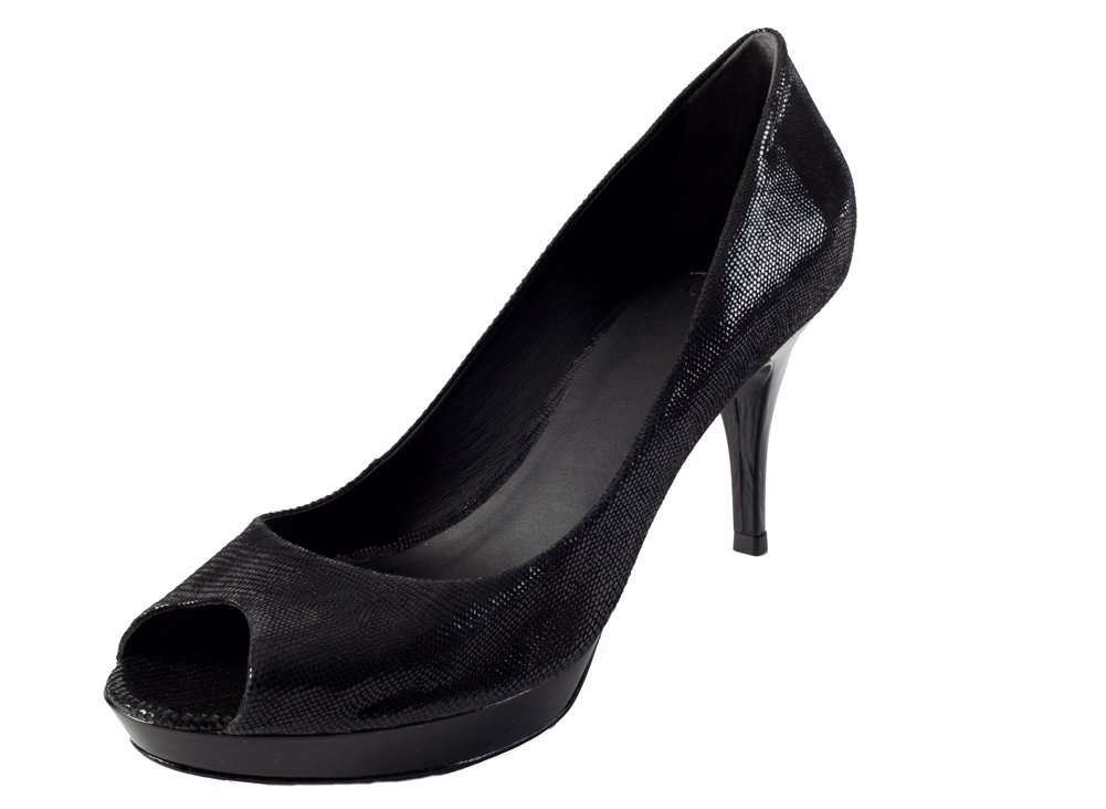Zofie Women's LUCIA Black Raindrop Suede Pump 10 M US