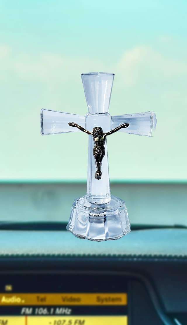 PARADIGM PICTURES Jesus Crystal showpiece Idol Sculpture for Home Decor Car Dashboard and Gift Items 3