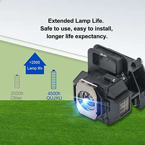 QUJXU ELPLP49 Projector lamp for Epson V13H010L49 powerLite Home Cinema 8350 8345 8500ub 8700ub 8100 6100 6500ub Replacement Projector lamp Bulb 3