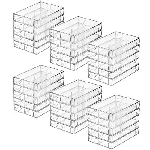 Fasmov 30 Pack Cassette Tape Cases, Clear Plastic Storage Cases, Perfect for Audio Cassette Tape Organization, 4.25" L x 2.75" W x 0.6" H 1
