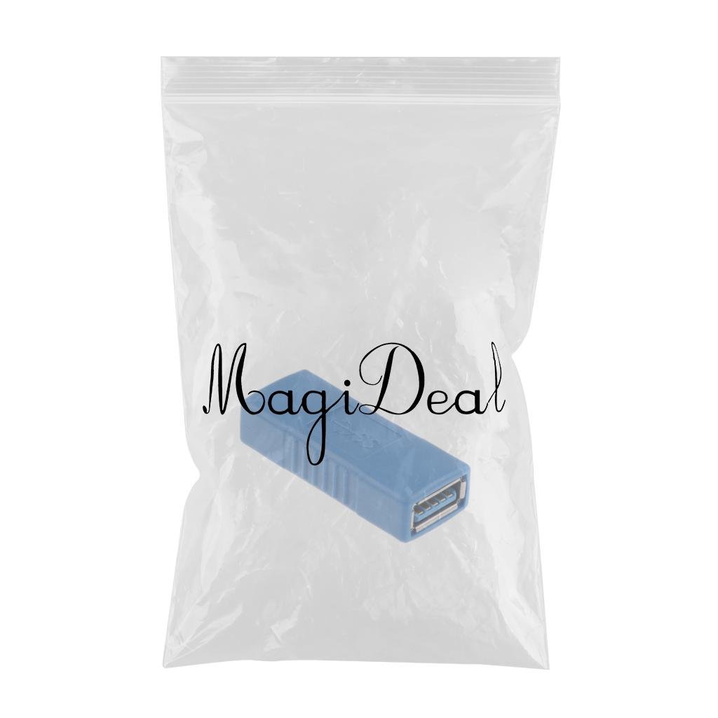 Type A Female to Female USB 3.0 Adapter Coupler Changer Connector Blue