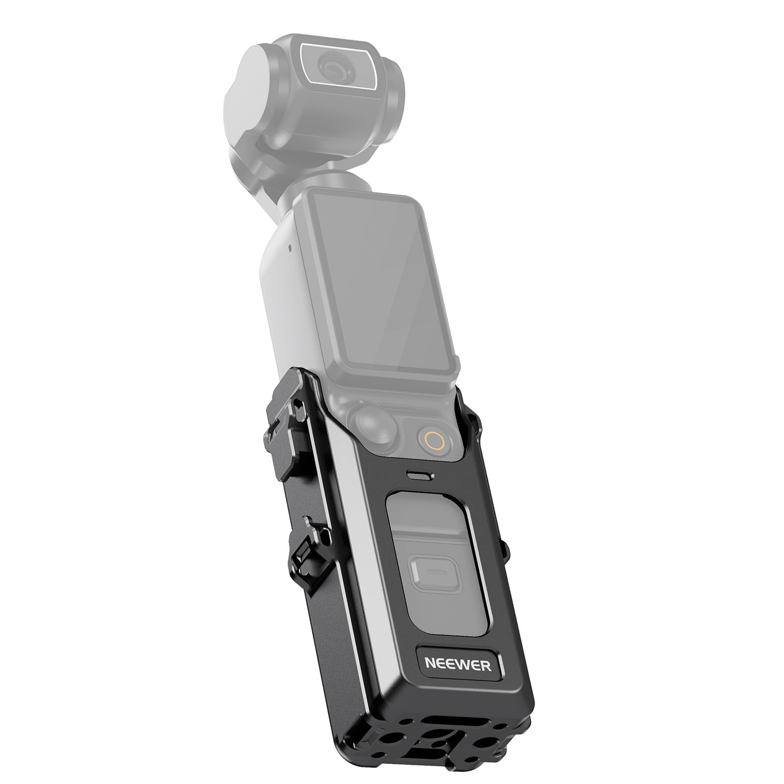 NEEWER Pocket 3 Cage, All in One Aluminum Alloy Protective Video Rig Compatible with DJI Osmo Pocket 3 & Magnetic Mount Accessories, 1/4" Threads Cold Shoe, Slots for Quick Release Side Handle, AC029 1