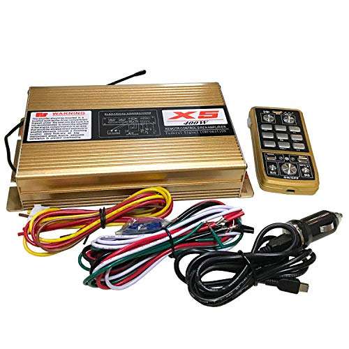 Automaze 12V Police Siren X5 Electrical Car Siren High Power Alarm Siren Host With Speaker & Wireless Remote Control Alarm Buzzer(400W, 2 Speaker) 3