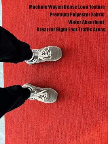 Red Carpet Runner for Party Thick, 3x10 ft Reusable High Traffic Floor Mat with Non-Slip Backing, Heavy Duty Runner Rug for Weddings, Proms, Events 3