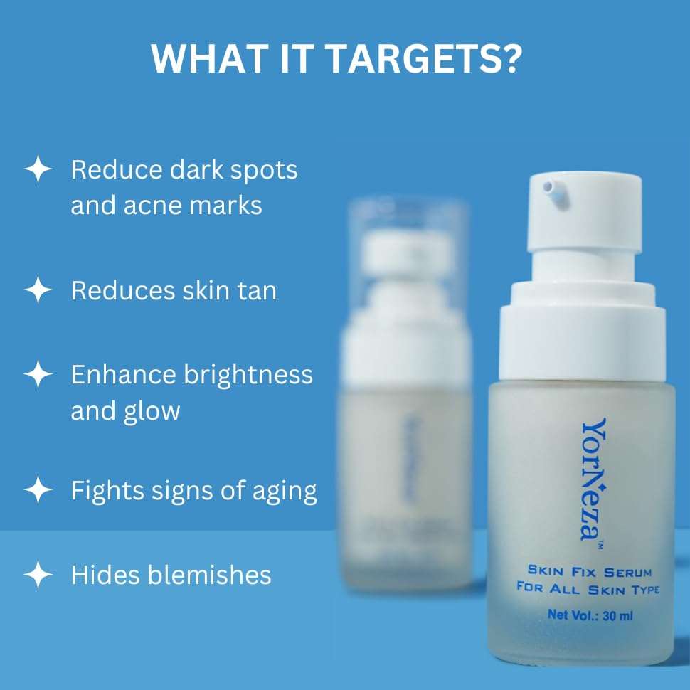 YorNeza Skin Care Kit | Face wash 100 ml +Glow Serum 30 ml + Sunscreen SPF 50-50ml 5