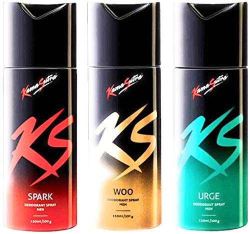 KamaSutra Deo Combo (Spark - 150ml, Woo - 150ml, Urge - 150ml)