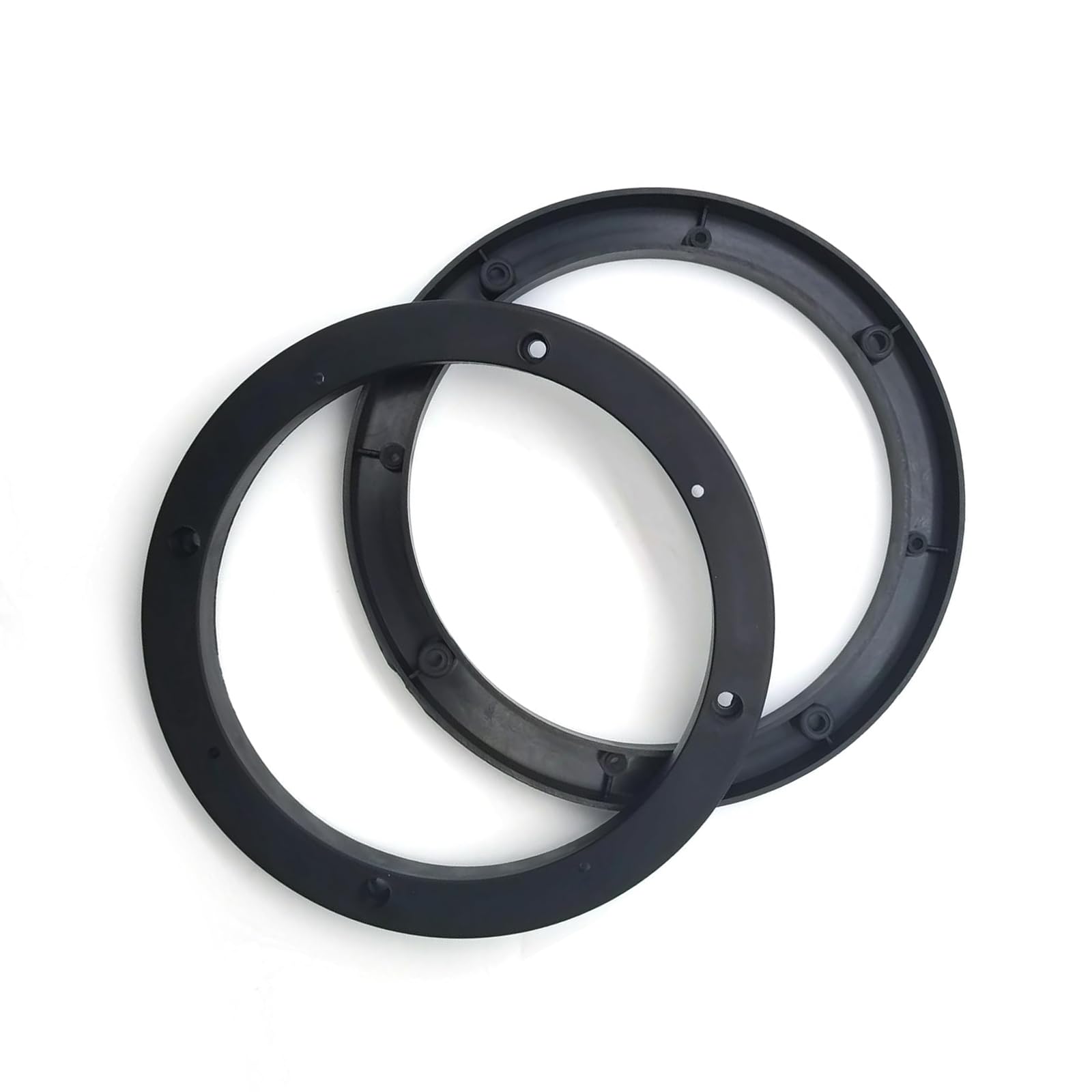 Arwrilt 2 PCS Car Speaker Spacer Adaptor Ring, 6.5" Door Speaker Mounting Gasket, ABS Speaker Spacers, Shockproof Audio Modified Tool Accessories, Universal for Most Cars (Black)