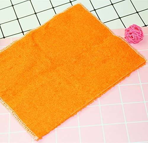 GlobalNiche® Orange5 pcs Bamboo Fabric Cleaning Cloth Fast Drying Dish Bowl Scouring Pad Towels Cleaner Kitchen Cleaning Tools (78899) 1