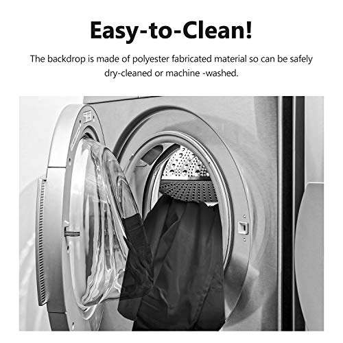 LimoStudio 10 x 12 ft. Black & White Backdrop Background Screen, Dark Black and Pure White, Premium A+ Grade 150GSM Synthetic Fabric, Stitched Rod Pocket, Stitched Edge for Curl Prevention, AGG1894 4