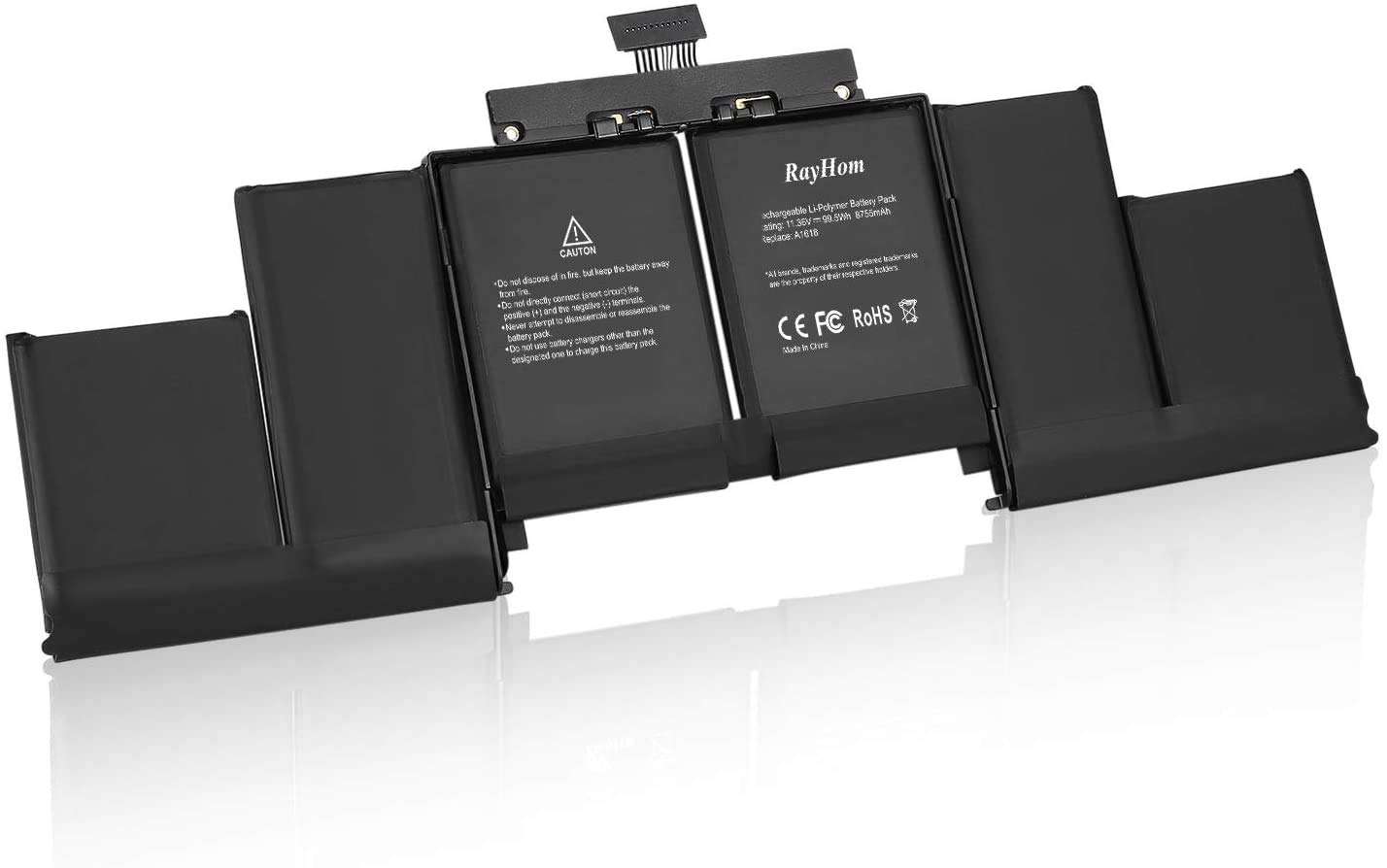 RayHom Replacement A1618 A1398 Laptop Battery - for MacBook Pro 15" Retina Late 2013 Mid 2014 2015 Version 3